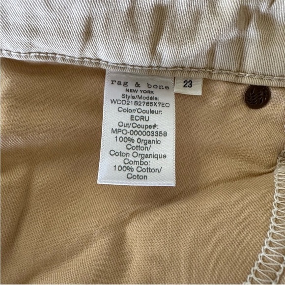 Rag & Bone Maya High-Rise Cropped Flare Ecru 23 - Picture 5 of 13